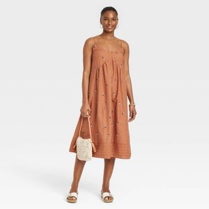 Universal Thread Embroidered Midi Dress XS
